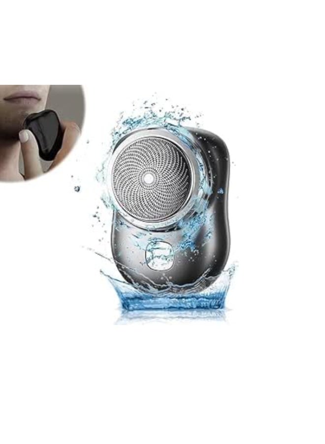 ماكينة حلاقة كهربائية صغيرة محمولة للسيدات والرجال – ماكينة إزالة شعر بحجم الجيب قابلة لإعادة الشحن عبر USB – لون أسود - Image 2